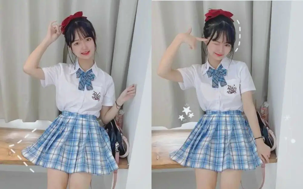 极品少女JK萌妹埋头咬咬解开衣服摸奶子带上套翘起屁股后入最后撸射