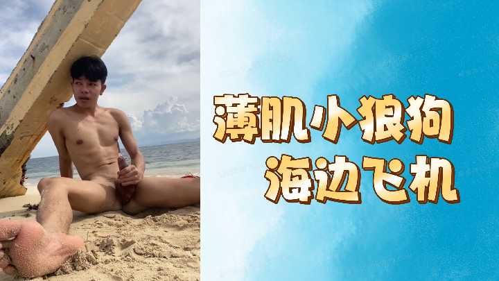 性感腹肌小狼狗沙滩狂野自慰高潮秀