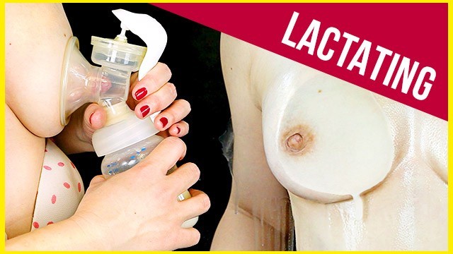 哺乳我的母乳泵送和涂抹哺乳挤奶特写镜头