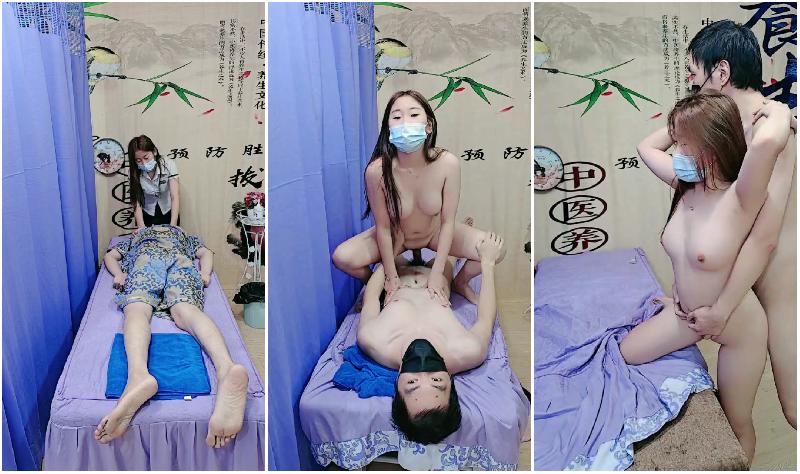 養生館裡勾搭性感女技師，撩騷互動口交大雞巴，扒光了開操，按摩床上大雞巴各種抽插，叫的好騷…